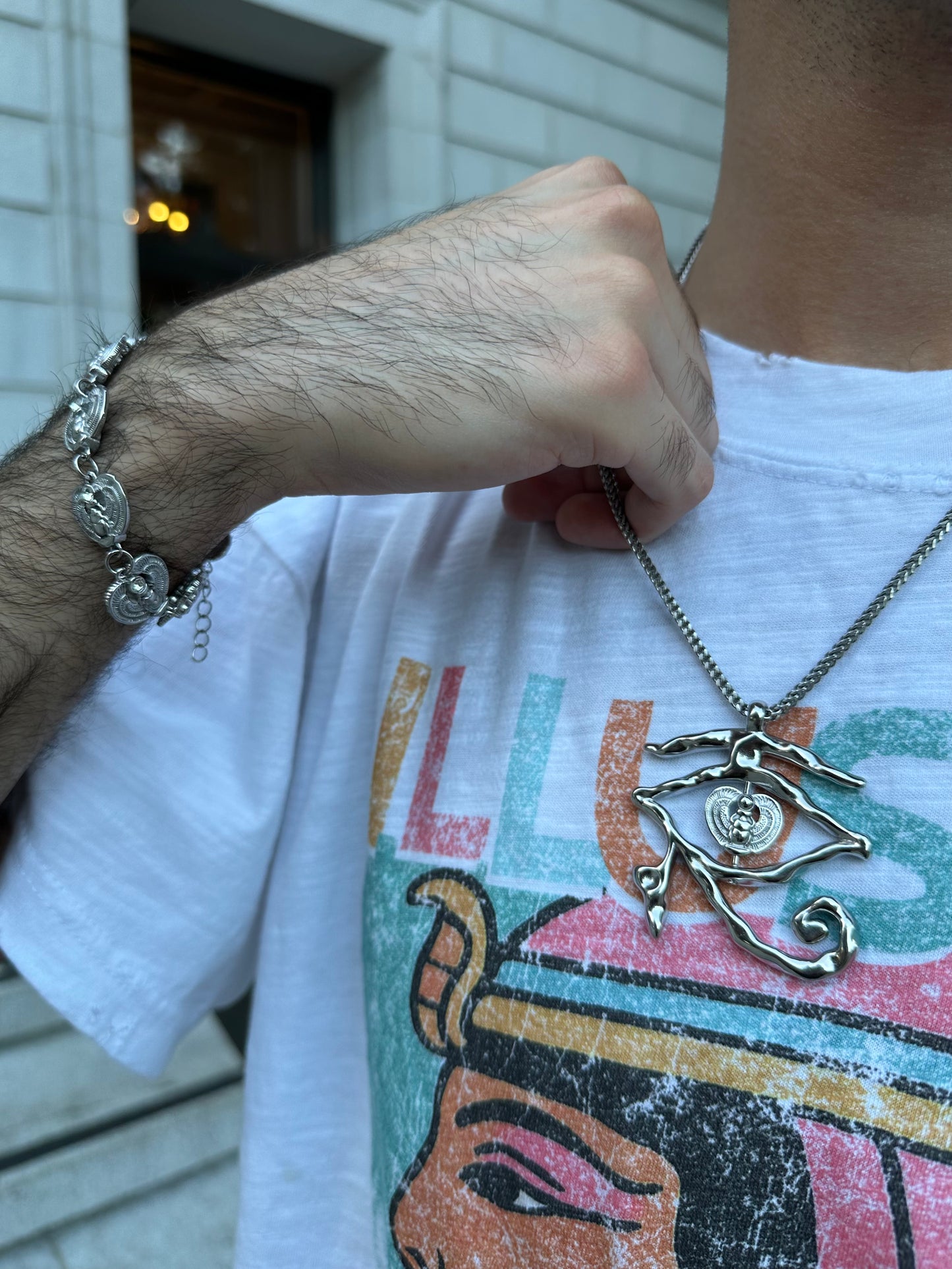 'Horus' Necklace - Silver