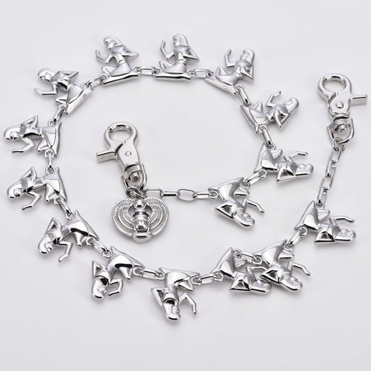 'Luxor' Wallet Chain - Silver