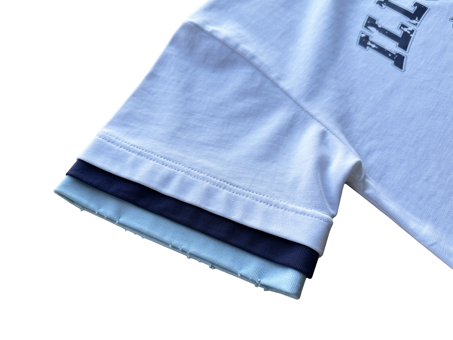 'Illusive Ascendant' Cropped Triple Layer Tee - White