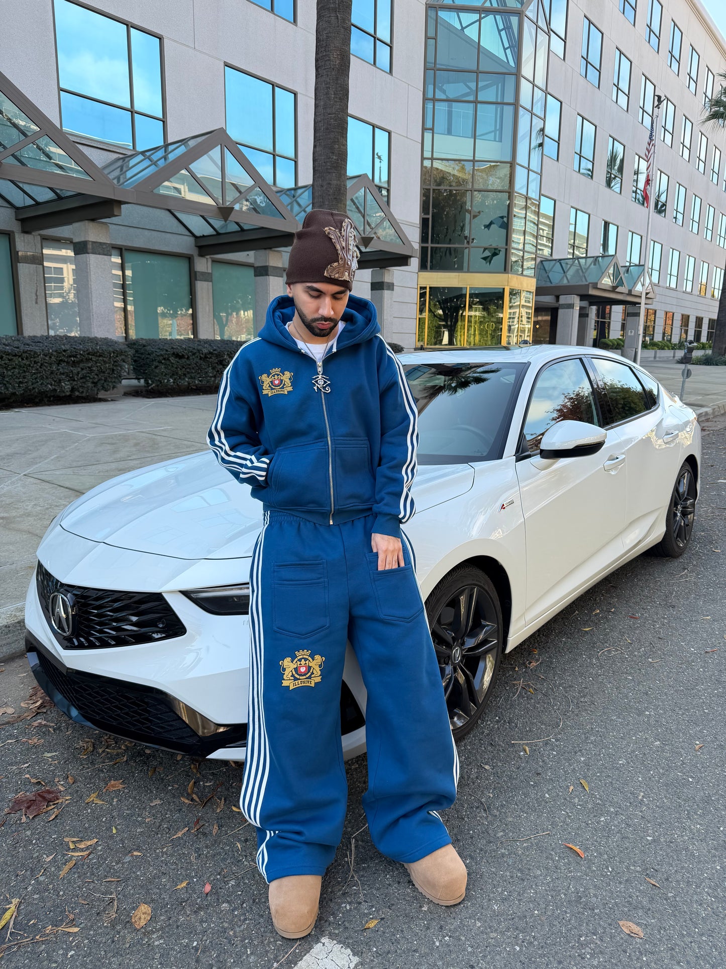 'Illusive Guardian' Sweatpants - Sapphire Blue