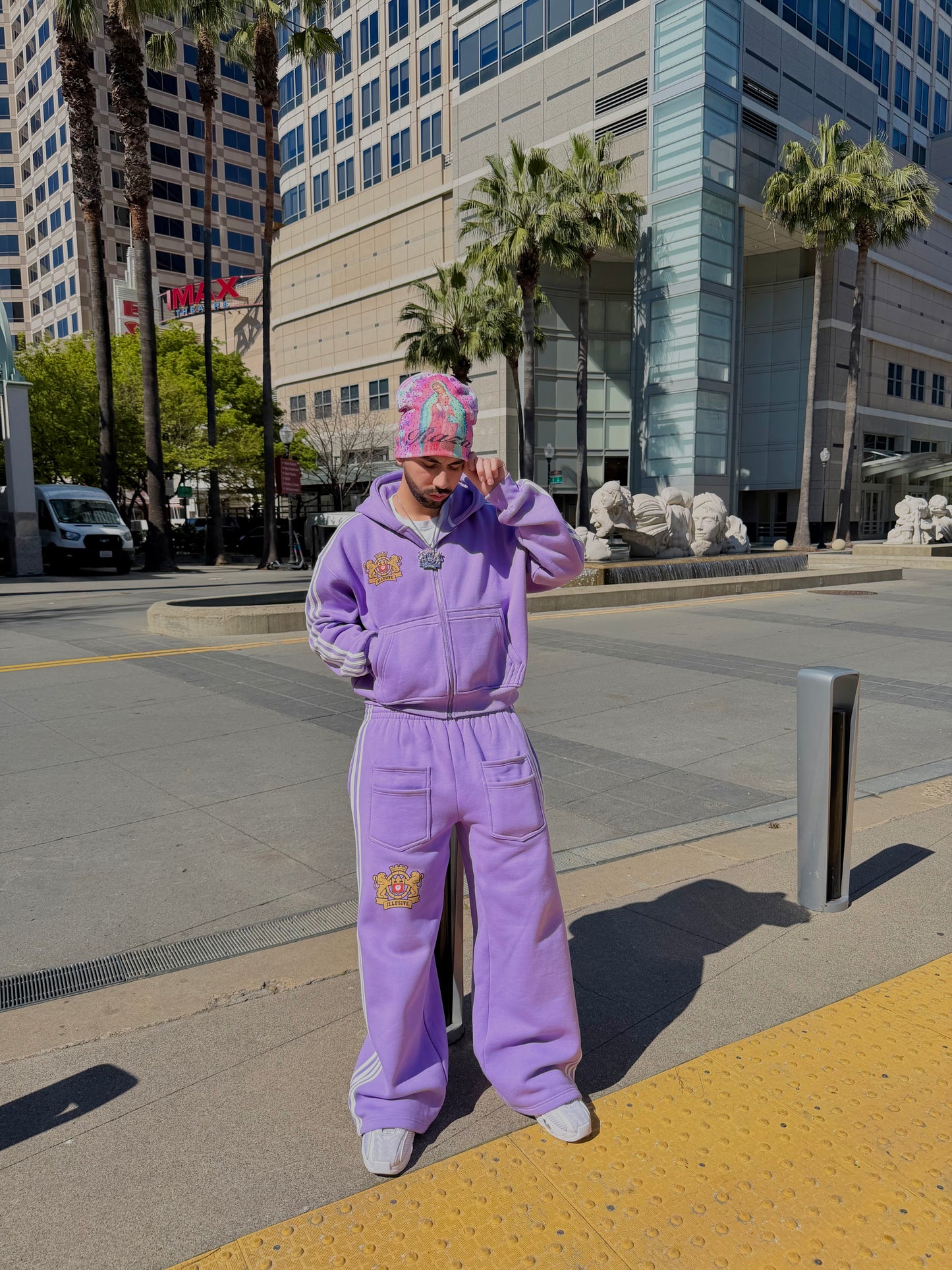 'Illusive Guardian' Cropped Zip Up - Lavender