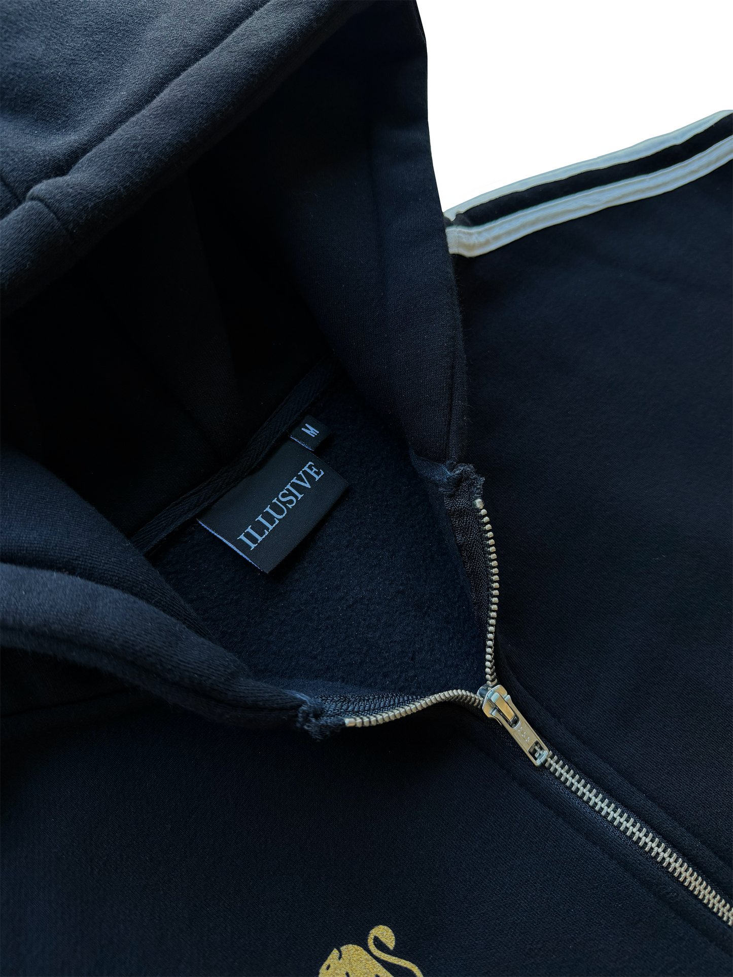 'Illusive Guardian' Cropped Zip Up - Black