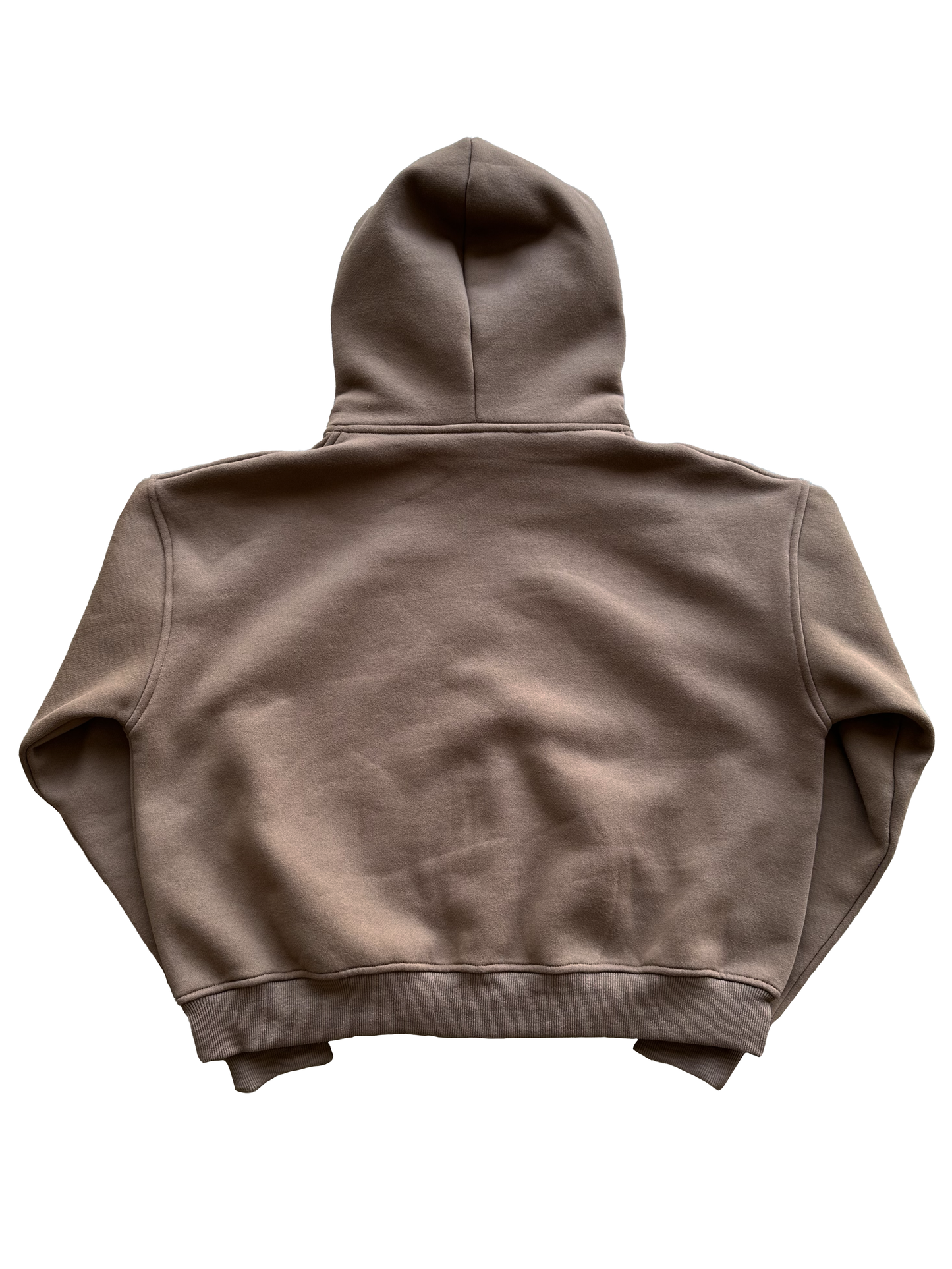 'Menna's Fragment' Cropped Zip Up - Brown