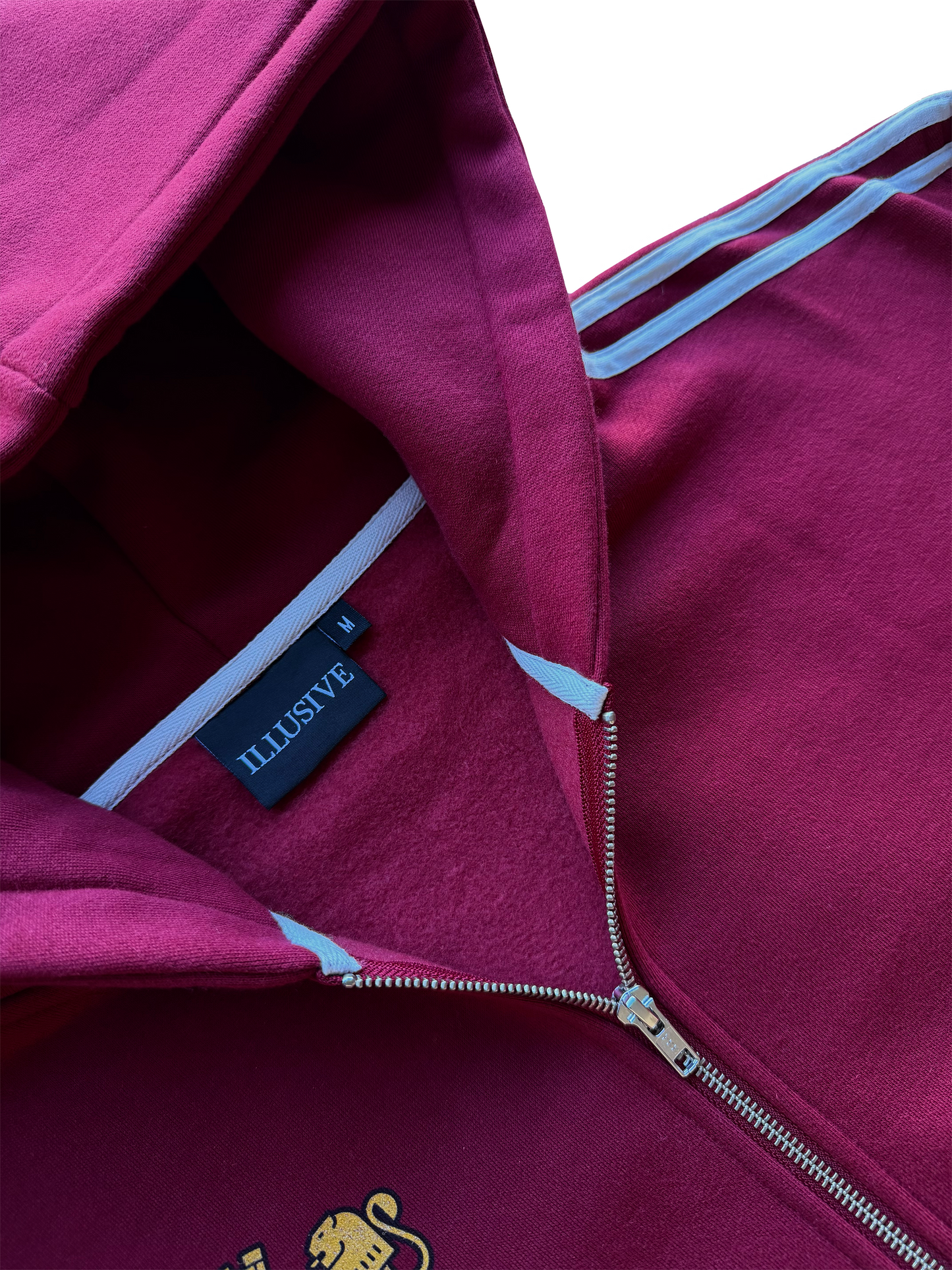 'Illusive Guardian' Cropped Zip Up - Burgundy