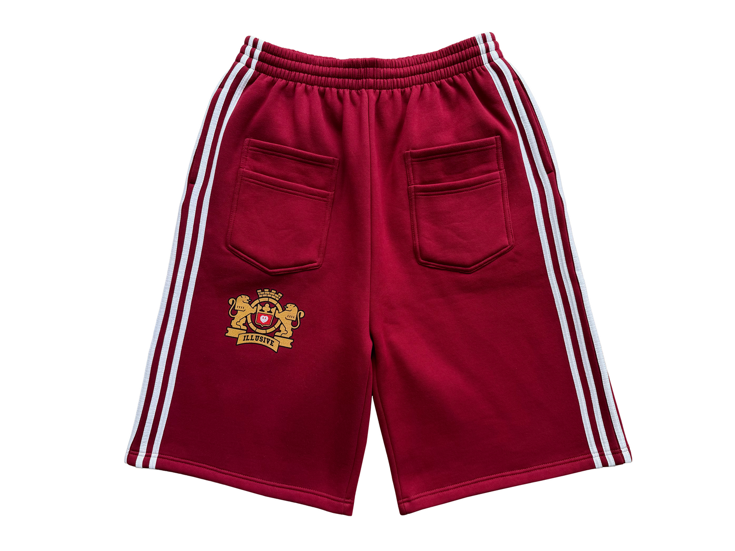 'Illusive Guardian' Sweat Shorts - Burgundy