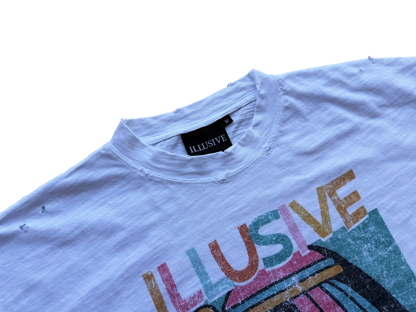 'Cleopatra' Cropped Lightweight Tee - White