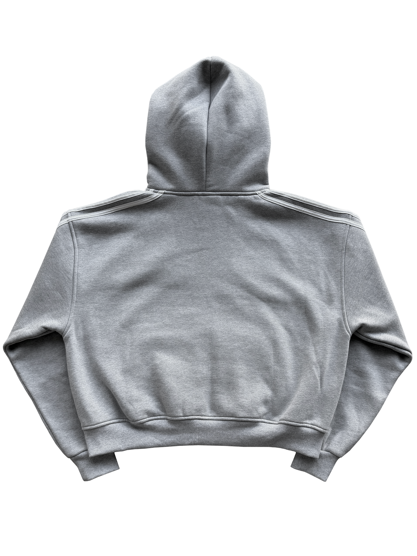 'Illusive Guardian' Cropped Zip Up - Gray