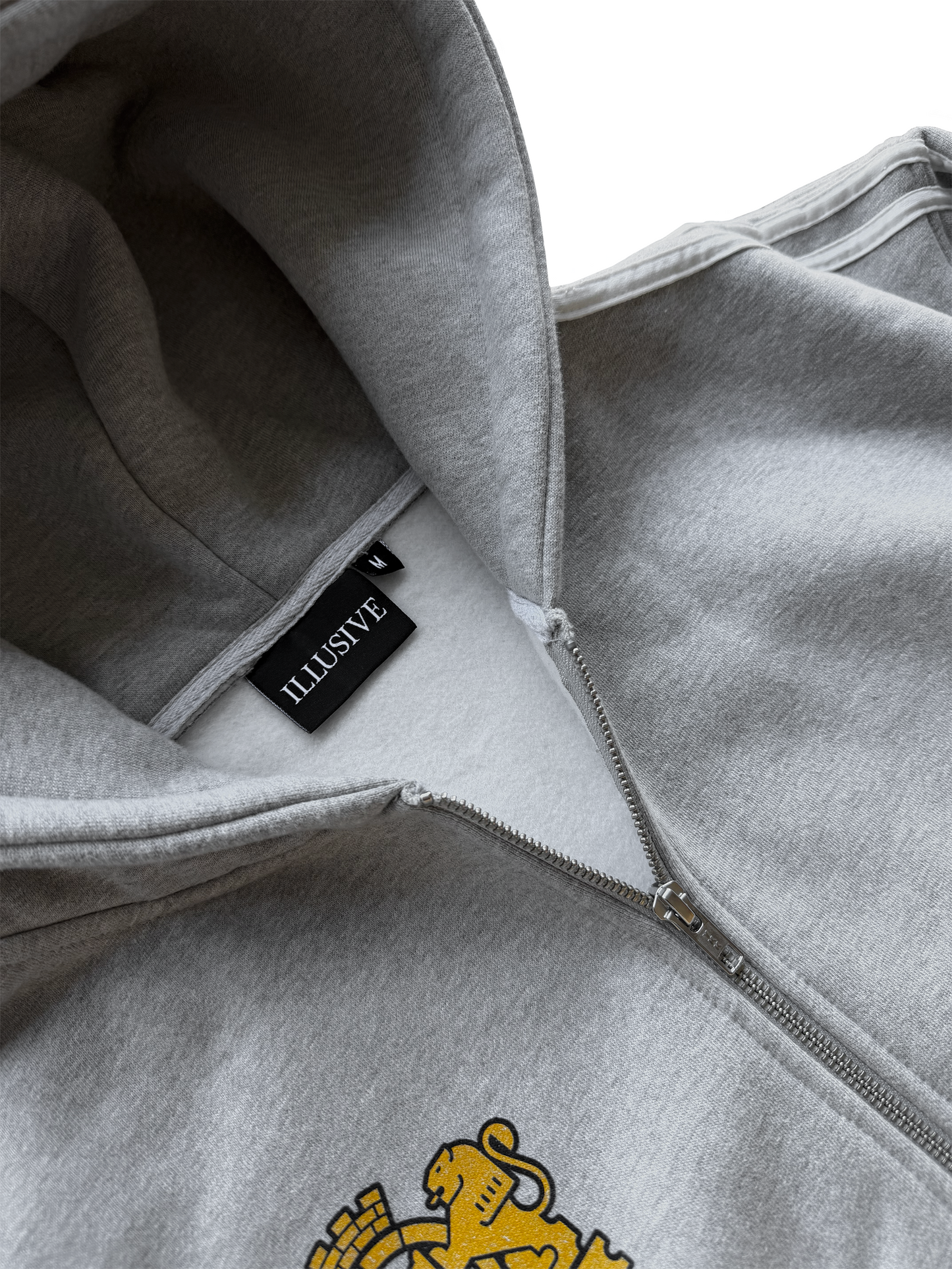 'Illusive Guardian' Cropped Zip Up - Gray