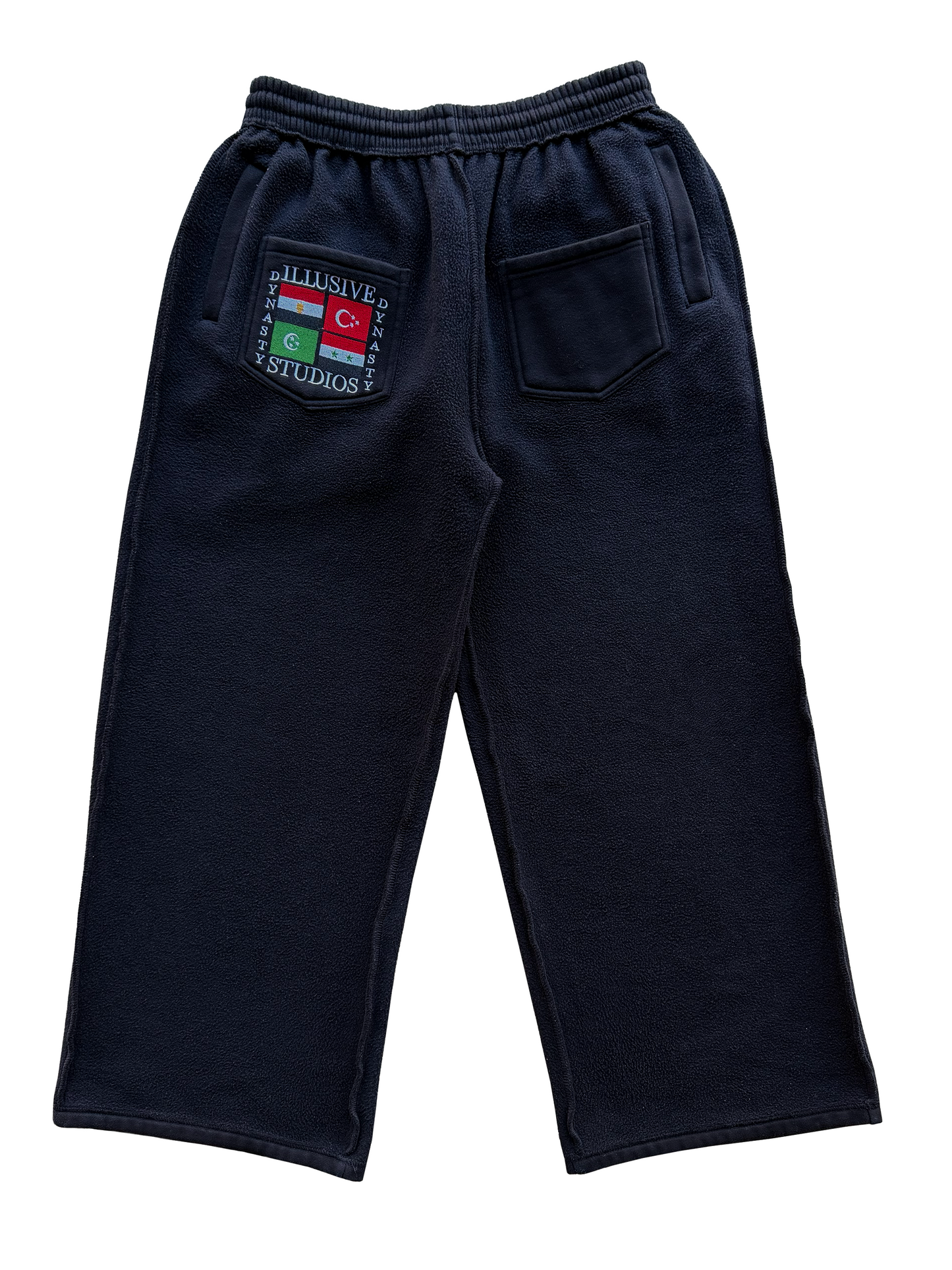 'Illusive Dynasty' Inside Out Sweatpants - Black