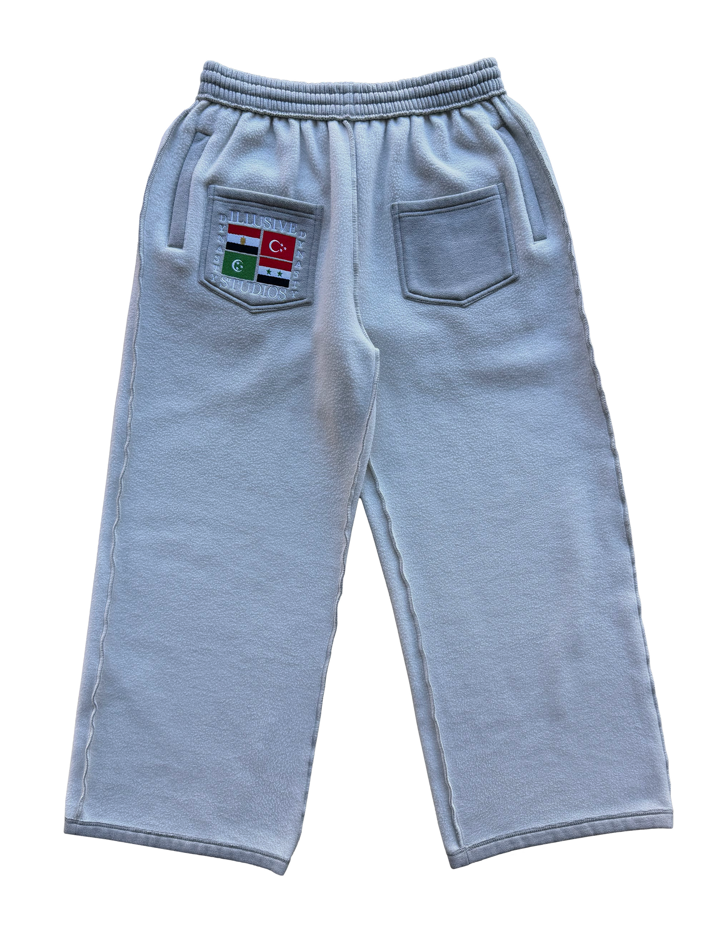 ‘Illusive Dynasty' Inside Out Sweatpants - Gray