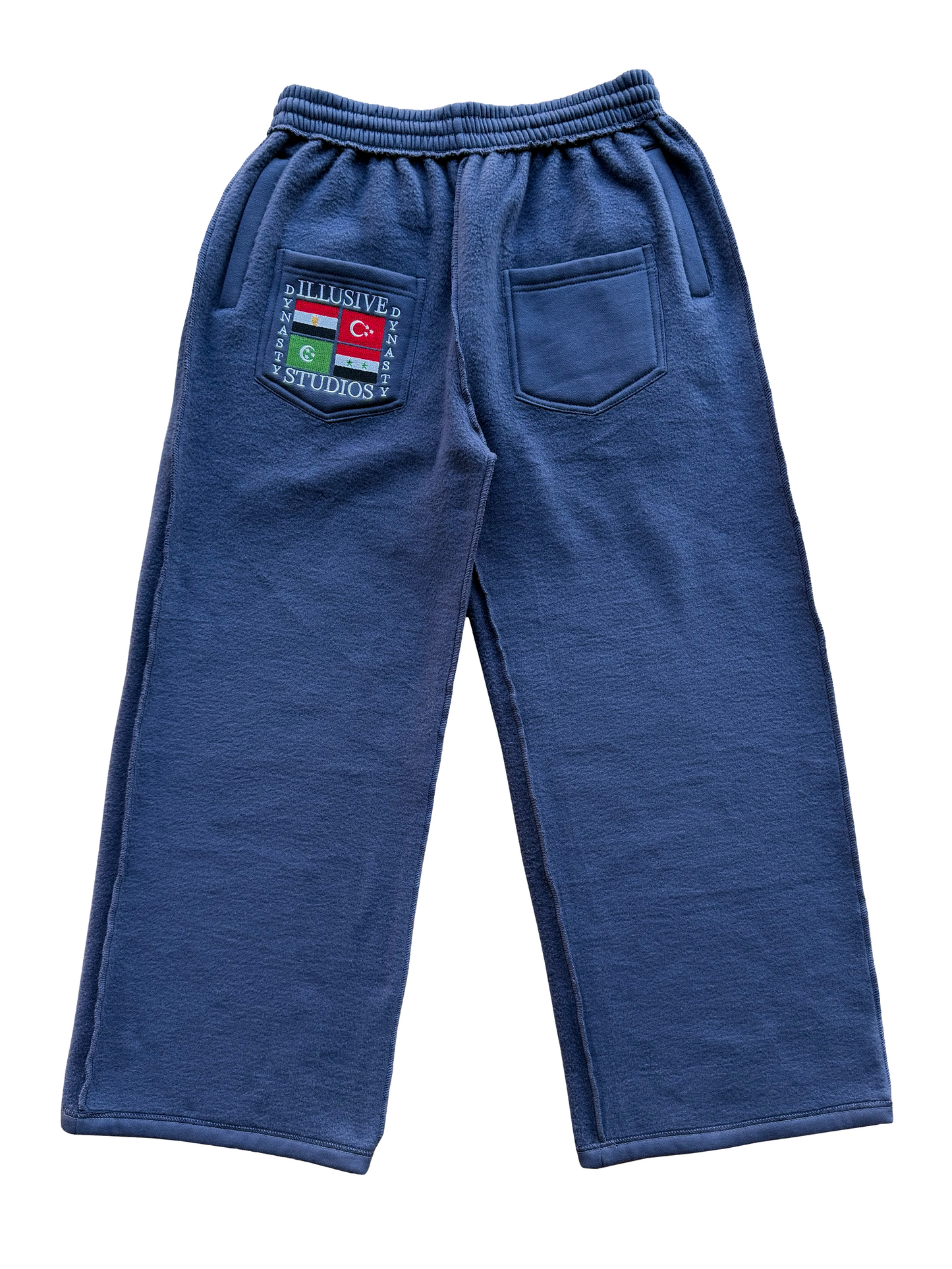 'Illusive Dynasty' Inside Out Sweatpants - Navy Blue