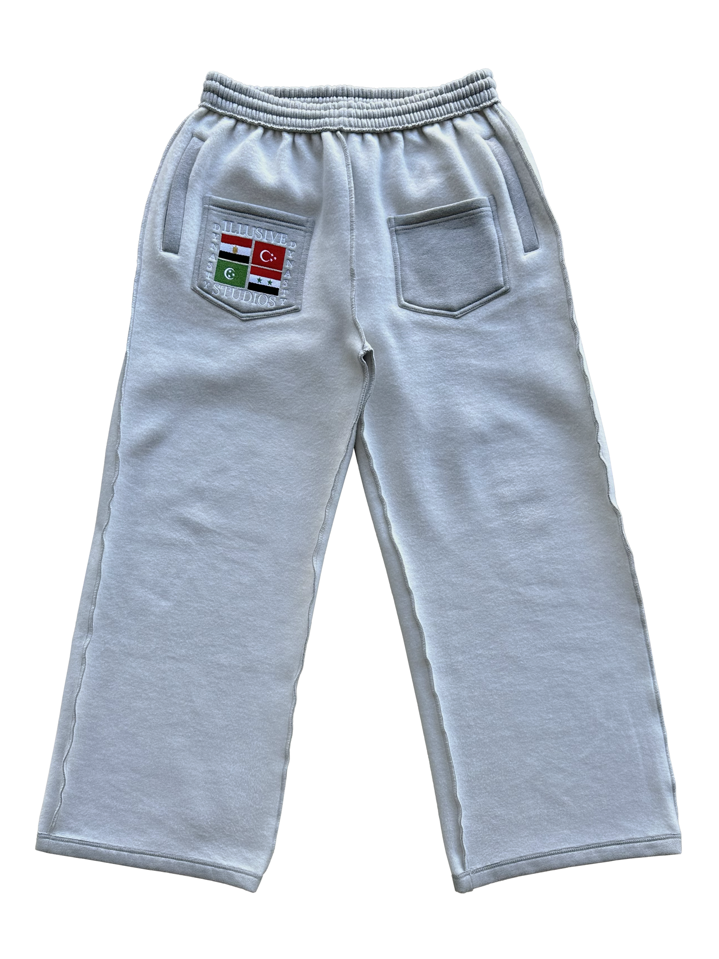 ‘Illusive Dynasty' Inside Out Sweatpants - Grey