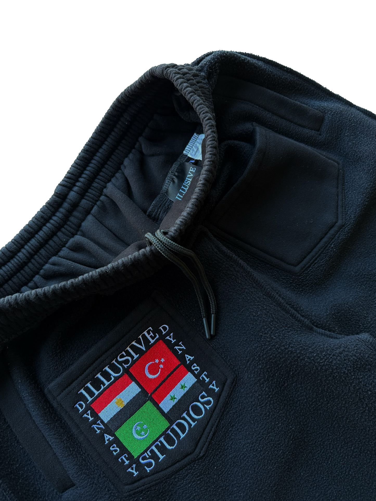 'Illusive Dynasty' Inside Out Sweatpants - Black