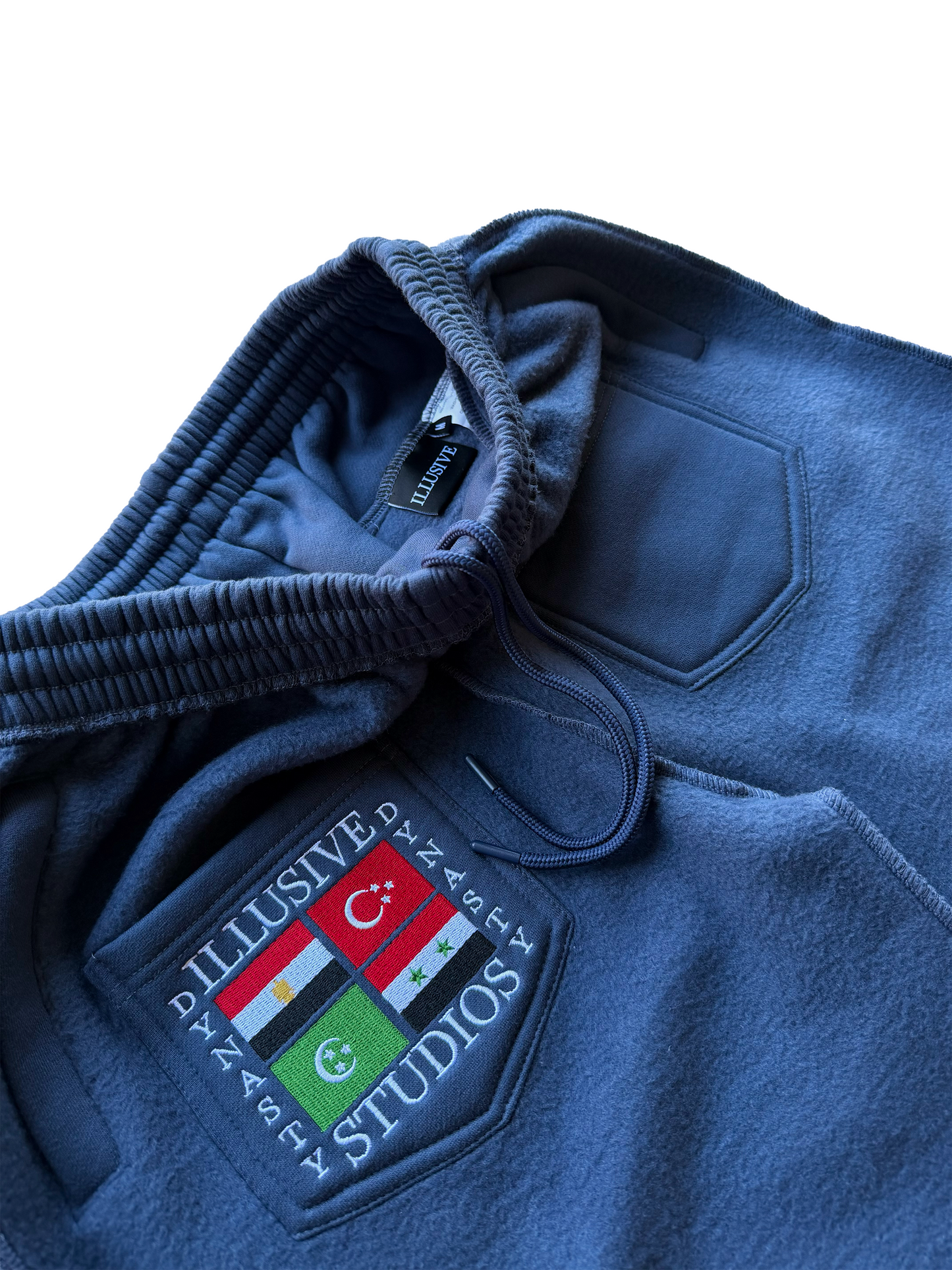 'Illusive Dynasty' Inside Out Sweatpants - Navy Blue