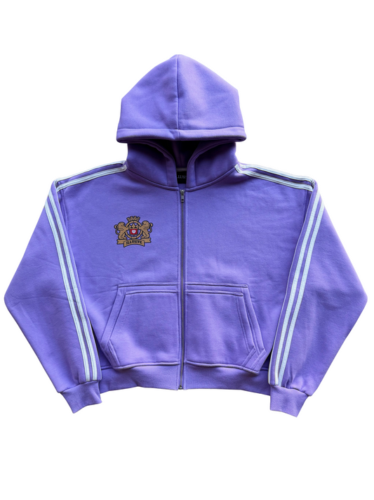 'Illusive Guardian' Cropped Zip Up - Lavender