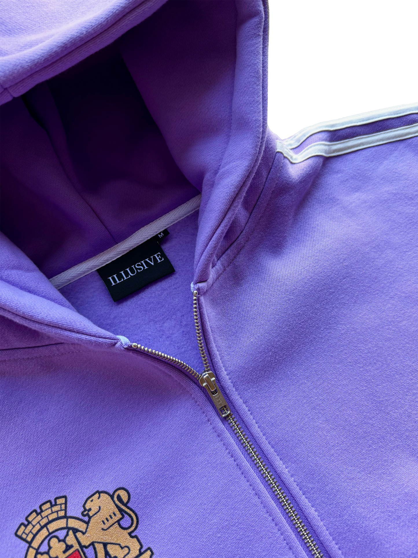 'Illusive Guardian' Cropped Zip Up - Lavender