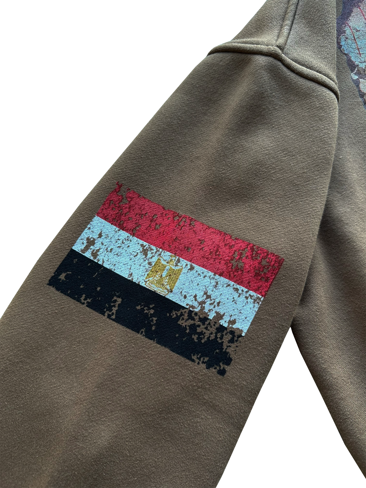 'Menna's Fragment' Cropped Zip Up - Brown