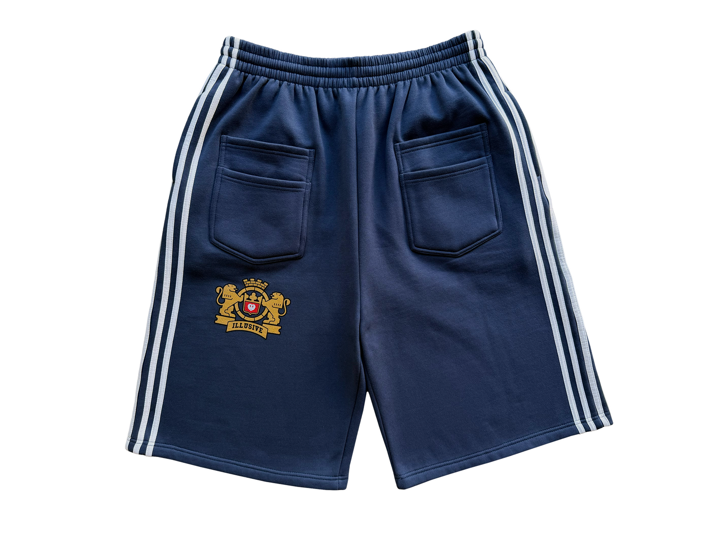 'Illusive Guardian' Sweat Shorts - Navy Blue
