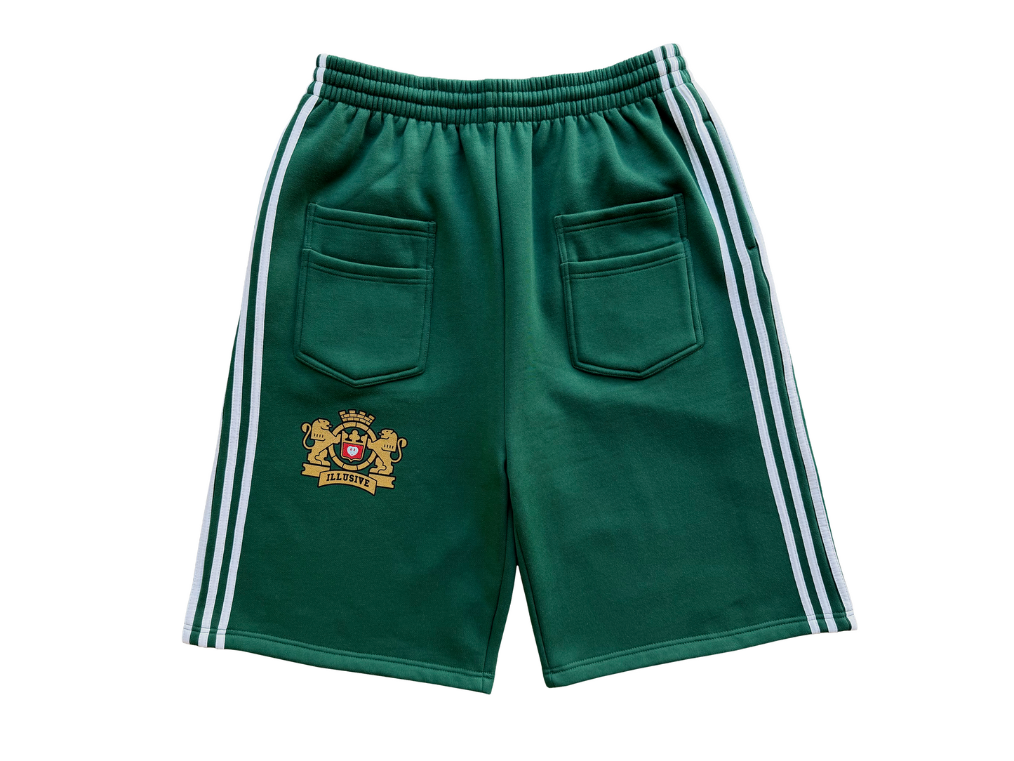 'Illusive Guardian' Sweat Shorts - Pine Green