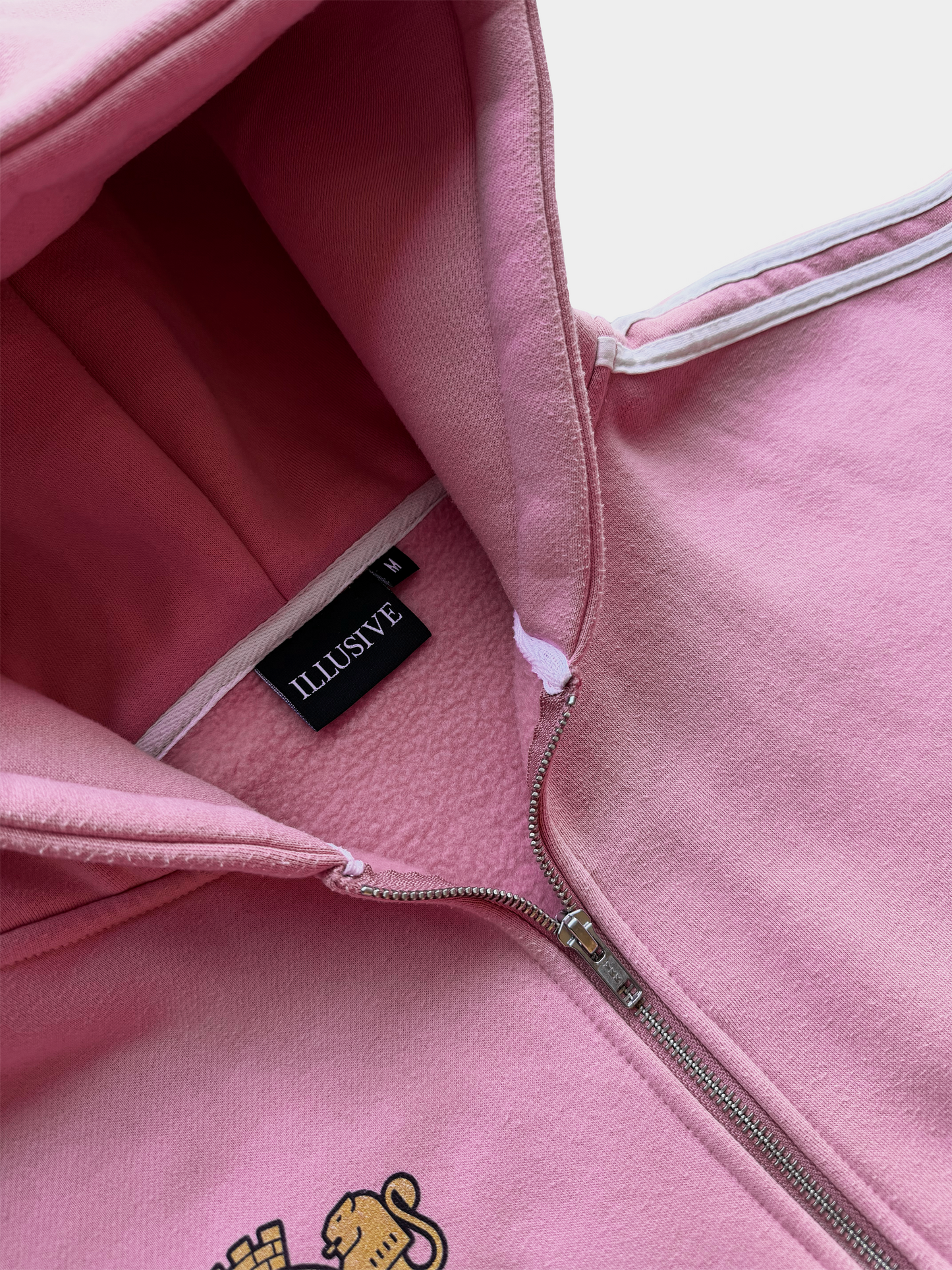'Illusive Guardian' Cropped Zip Up - Pink