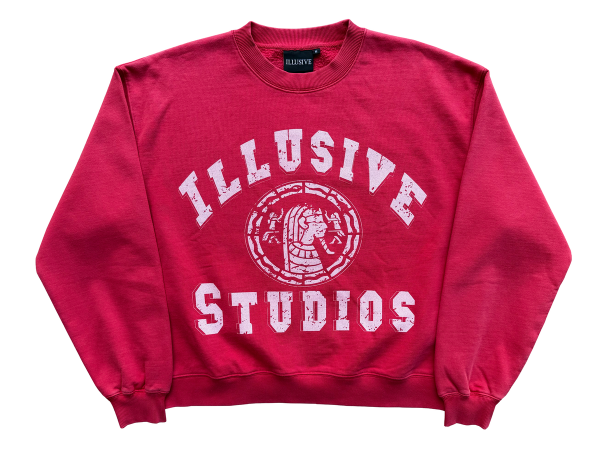 'Pharaoh's Legacy' V2 Cropped Crewneck - Red