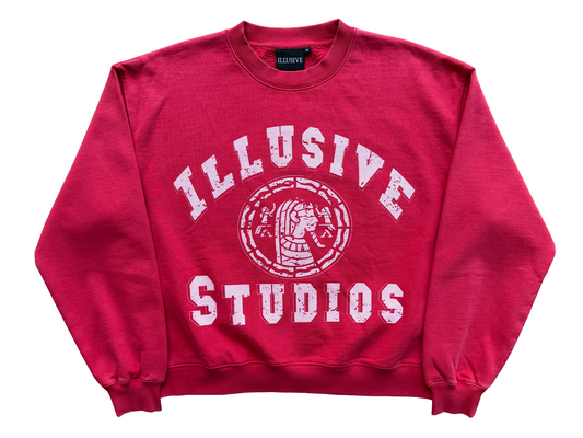 'Pharaoh's Legacy' V2 Cropped Crewneck - Red