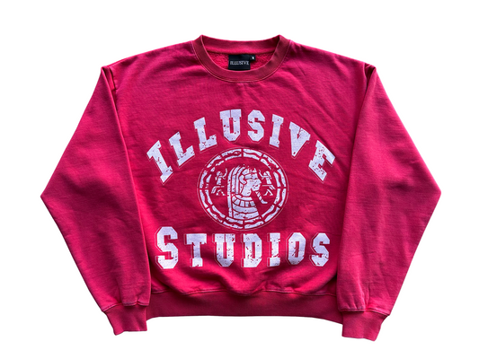 'Pharaoh's Legacy' V2 Cropped Crewneck - Red