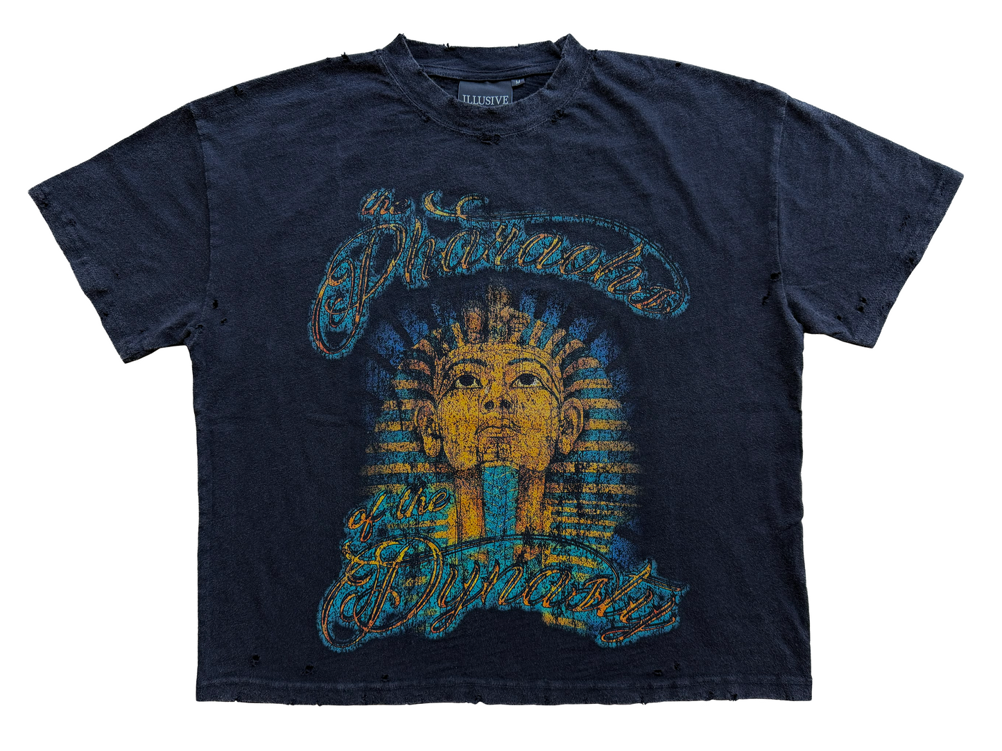 'Risen Pharaoh' Cropped Lightweight Tee - Black