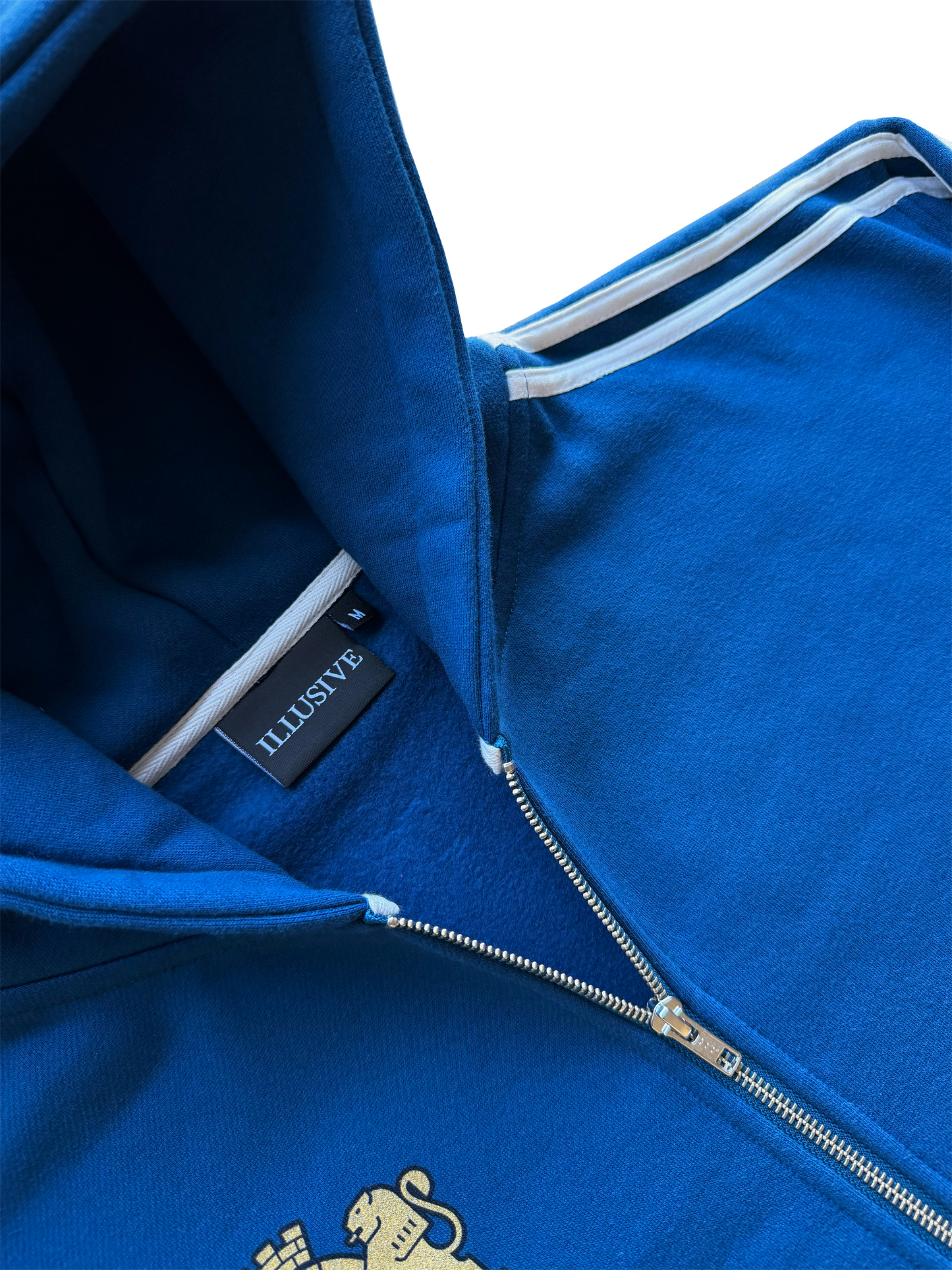 'Illusive Guardian' Cropped Zip Up - Sapphire Blue