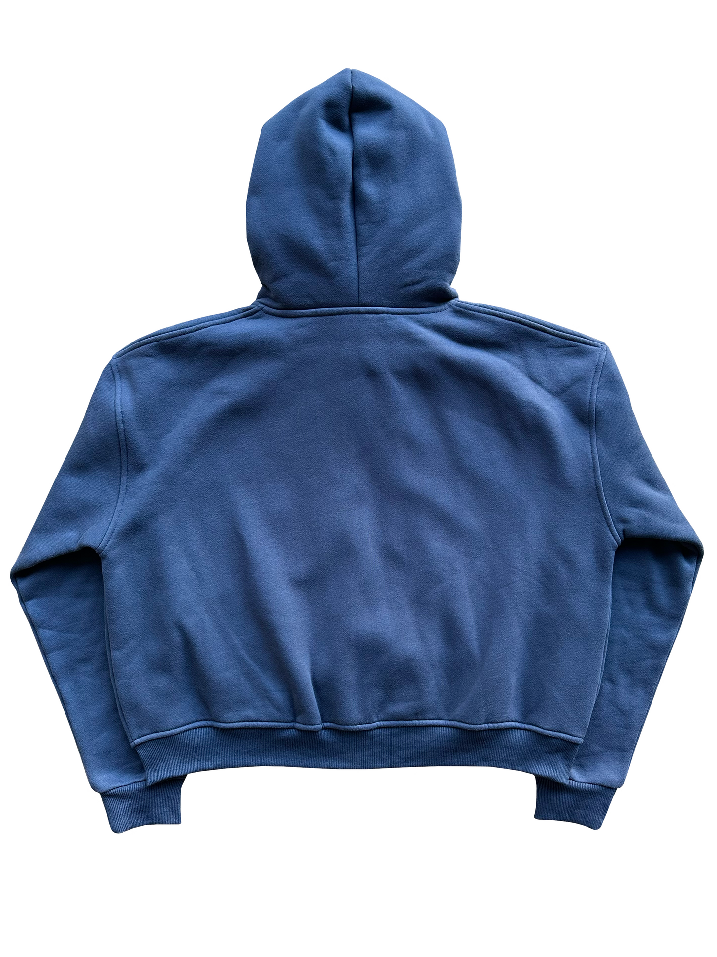 'Tut's Fragment' Cropped Zip Up - Navy Blue